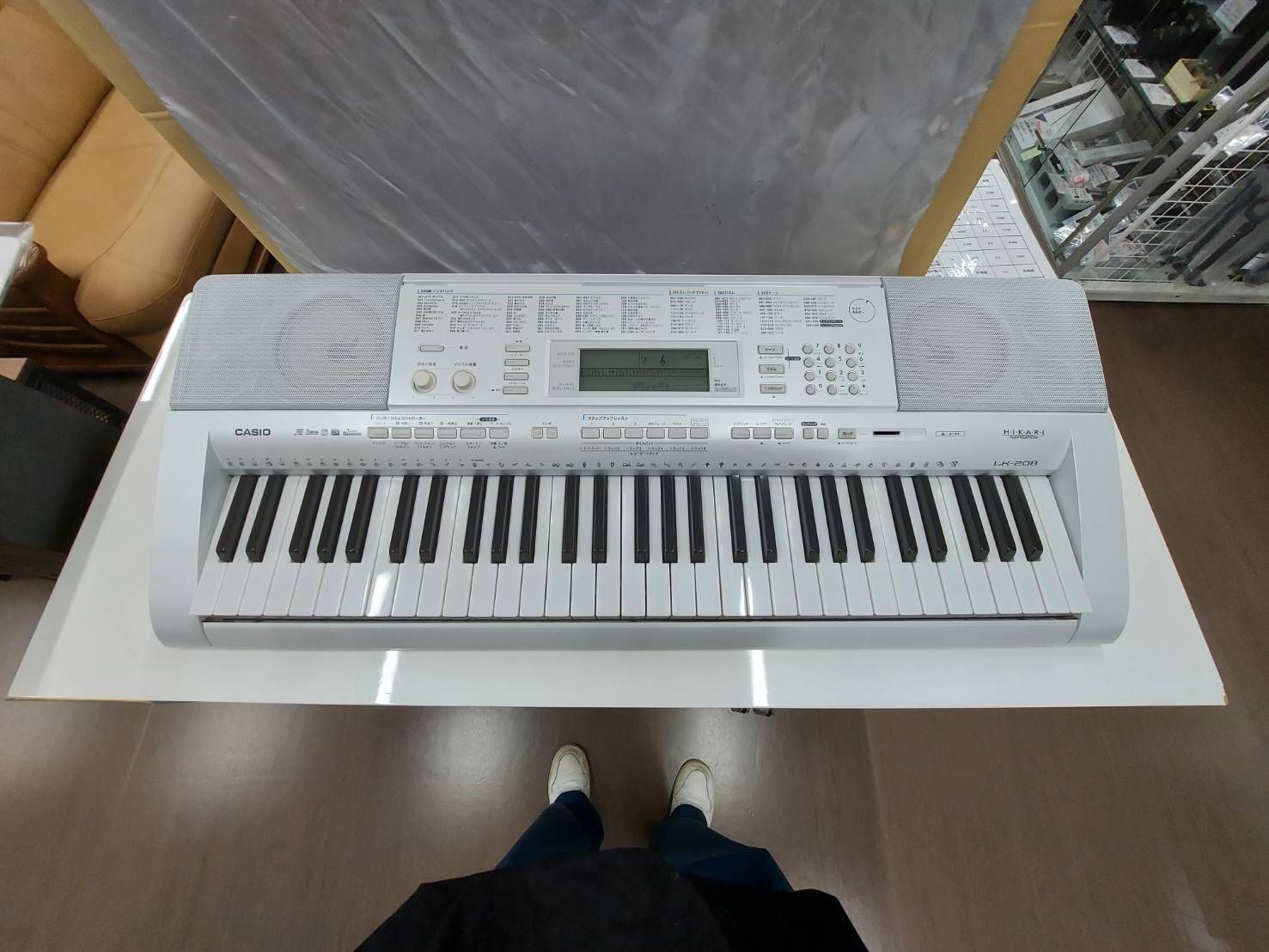 最終値引き】CASIO キーボード LK-208 ACアダプター 譜面たて付きAC 