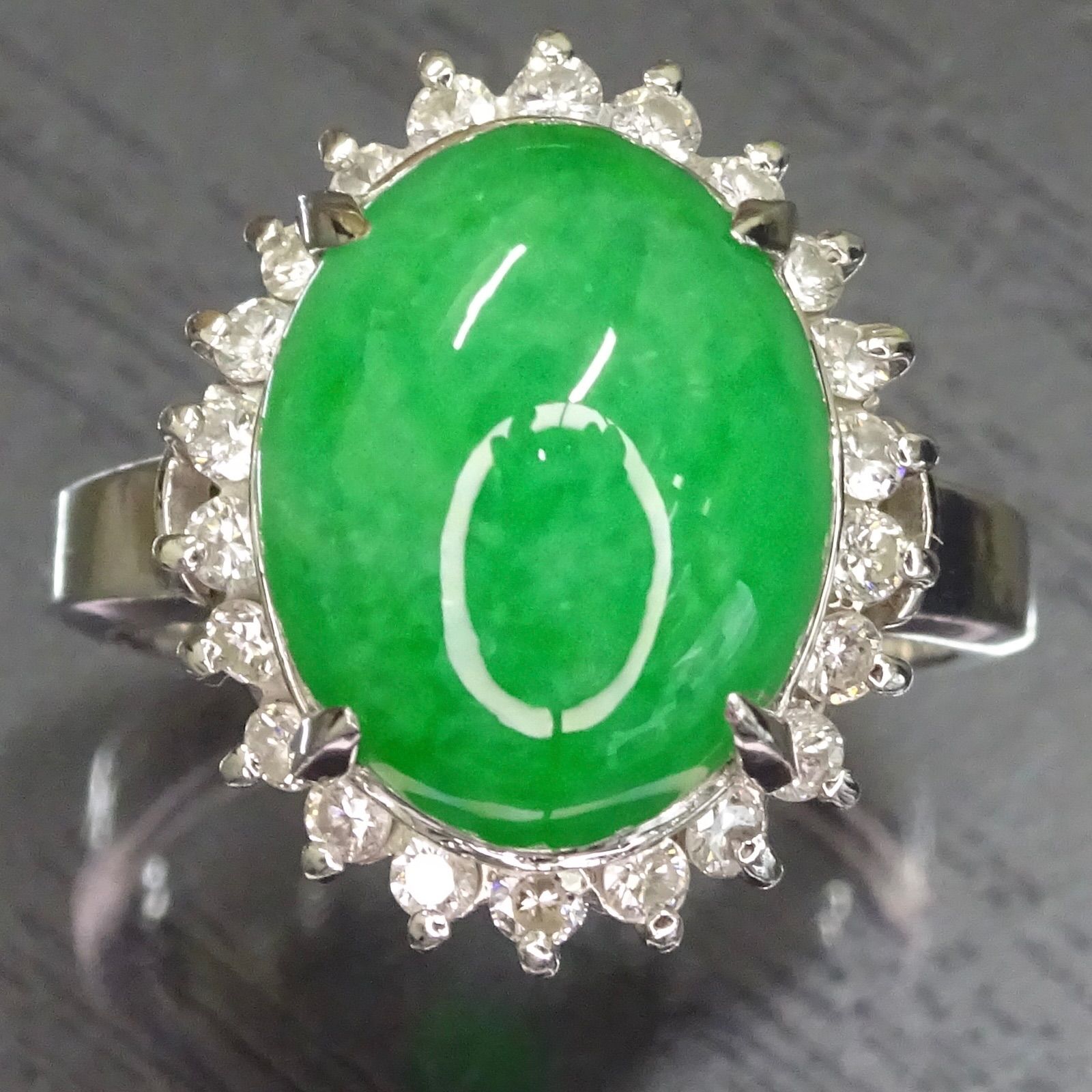 プラチナ pt900 超大粒 天然 翡翠 ヒスイ ひすい 6.14ct 天然 