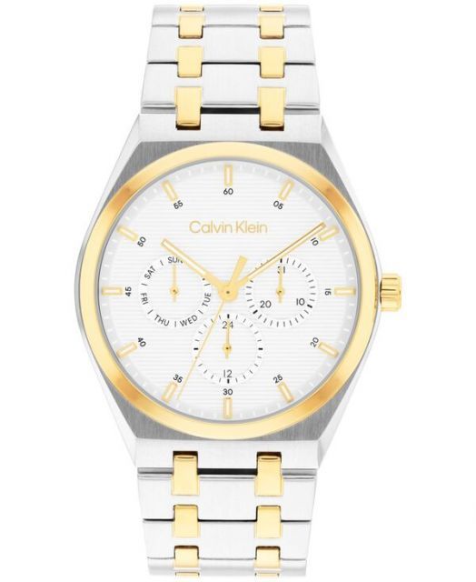 送料無料 カルバンクライン メンズ 腕時計 アクセサリー Men s Two Tone Stainless Steel Bracelet Watch 39mm Two-tone