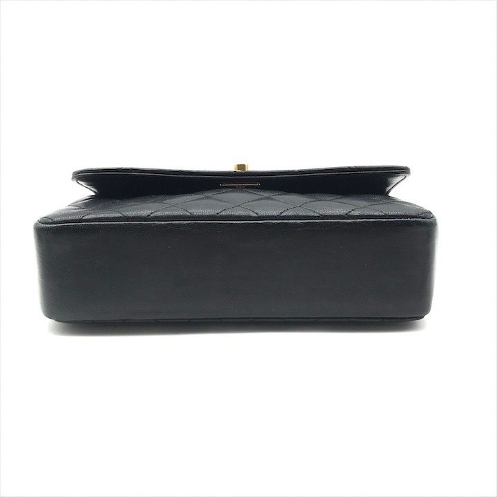 CHANEL シャネル マトラッセ ラムスキン チェーン ショルダー バッグ ターンロック 肩掛け レディース ブラック k6449 DECORATOM_COM_BR