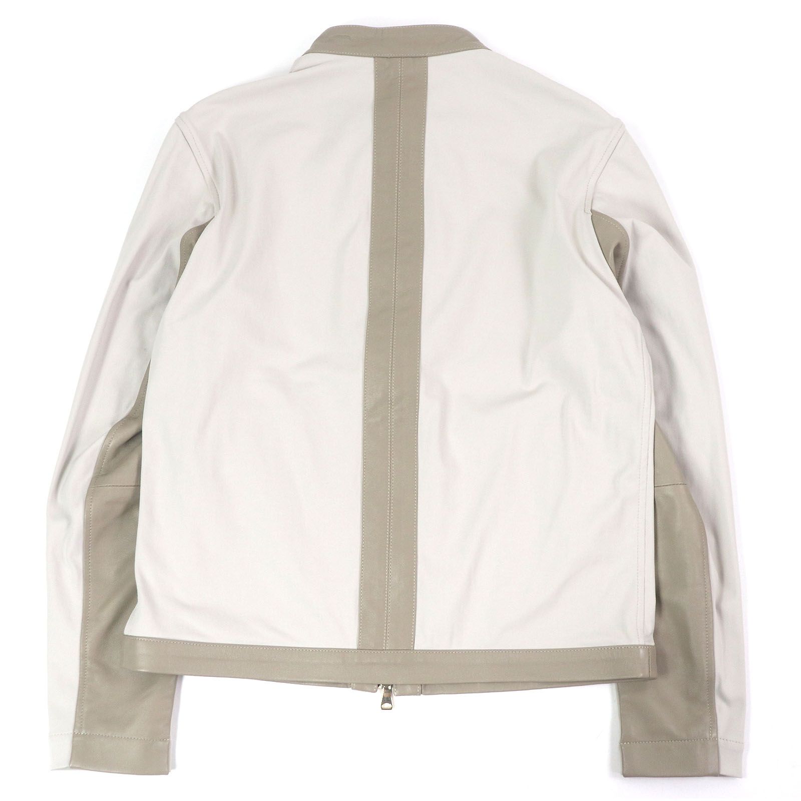 極美品□EMMETI エンメティ JURI ラムレザーパイピング WZIP シングル