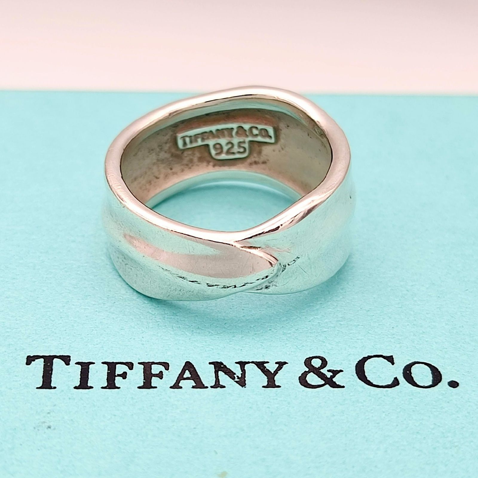 美品】TIFFANY ティファニー Leaf Ring リーフリング SILVER