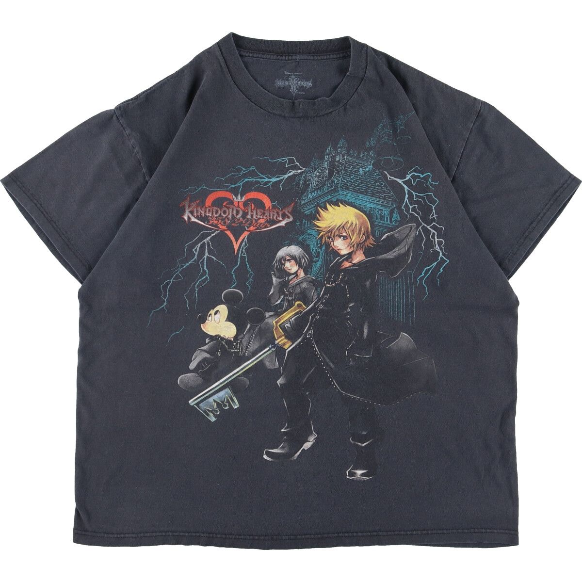 キングダムハーツ　Tシャツ 最終価格】00s KINGDOM HEARTSキングダムハーツ アニメゲーム
