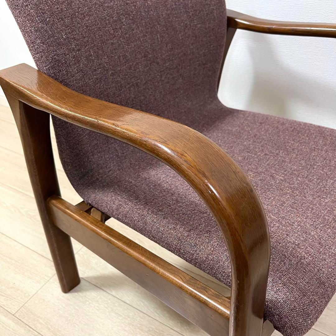 (そ6)日進木工 アームチェア 飛騨家具 レトロヴィンテージ 肘掛椅子 曲木 そ6)日進木工 アームチェア 飛騨家具 レトロヴィンテージ 肘掛椅子 曲