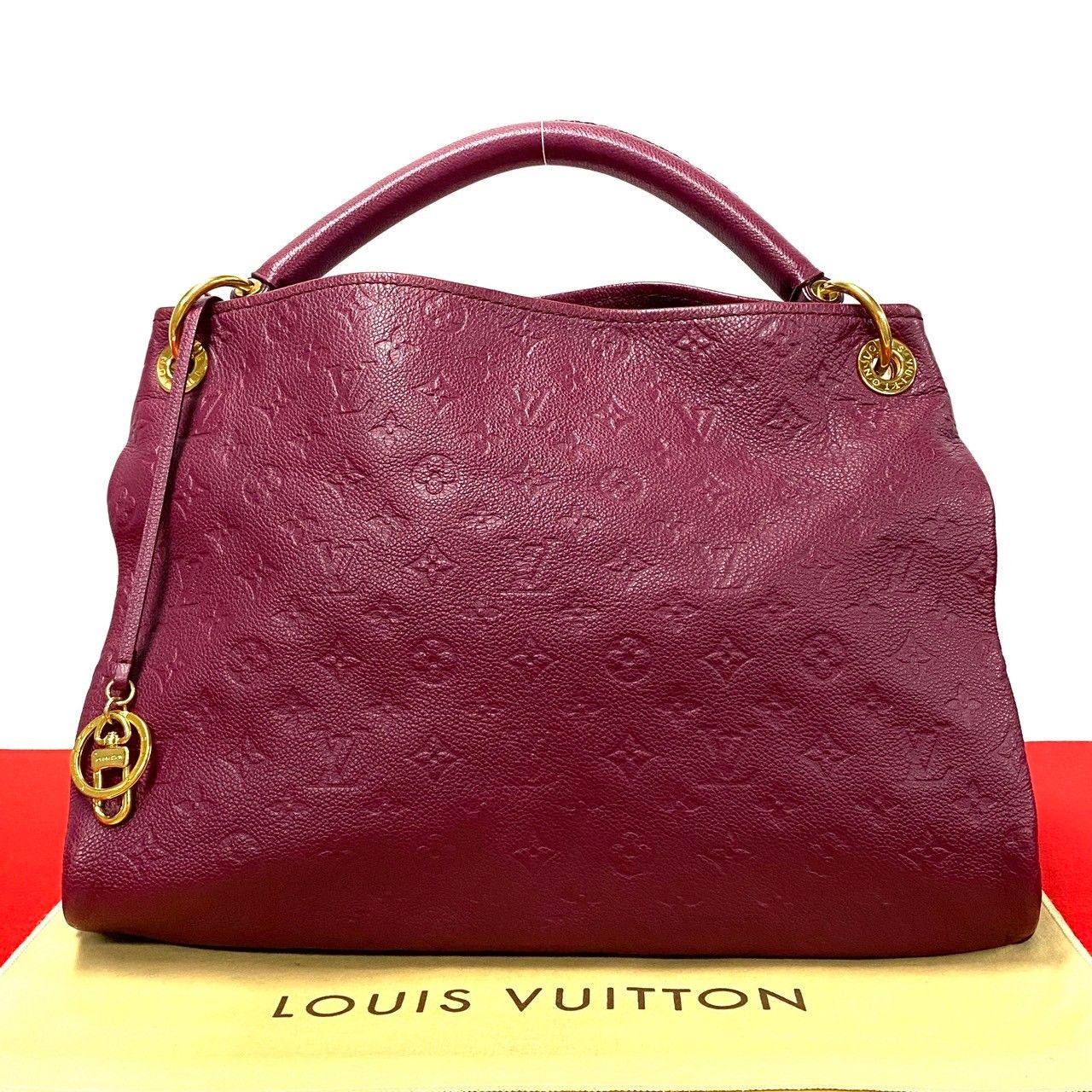 極 美品 希少品 LOUIS VUITTON ルイヴィトン モノグラム アンプラント アーツィー レザー ショルダーバッグ ワインレッド b49-3  - メルカリ