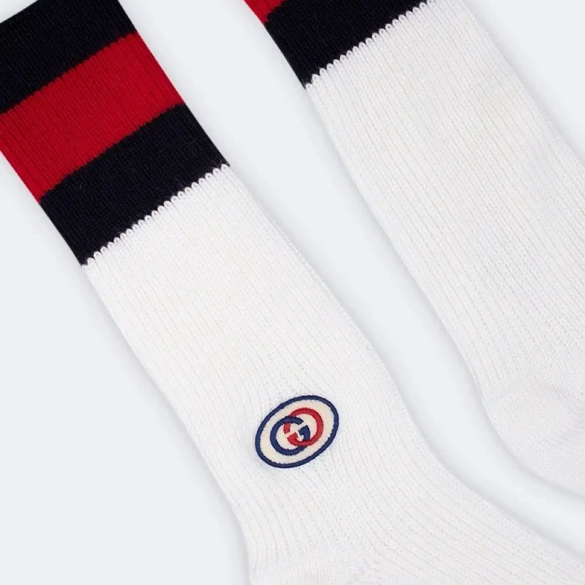 グッチ 靴下 インターロッキング G ウェブ ウール 白