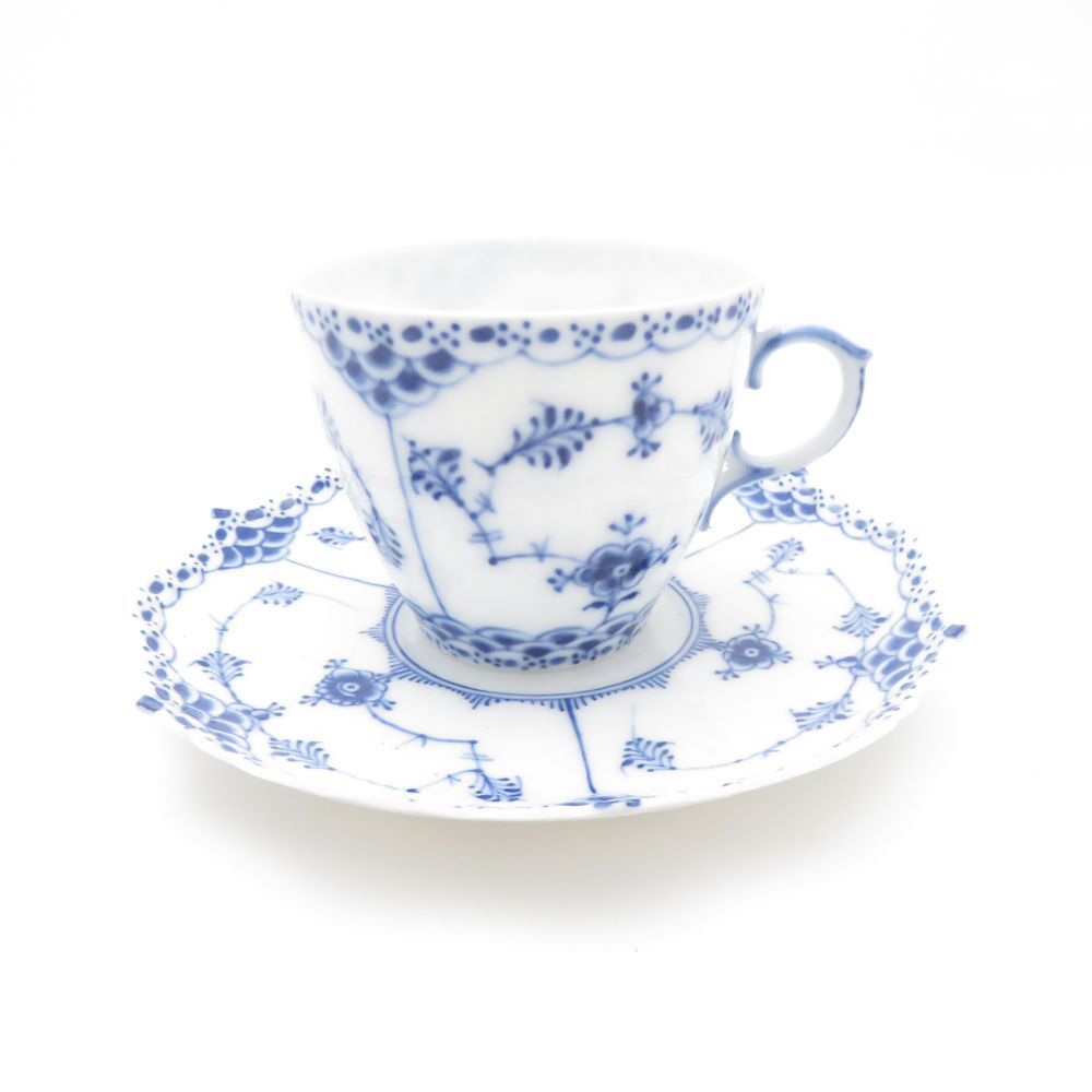 ROYAL COPENHAGEN ロイヤルコペンハーゲン ブルーフルーテッドフルレース デミタスカップ＆ソーサー SC7822B2
