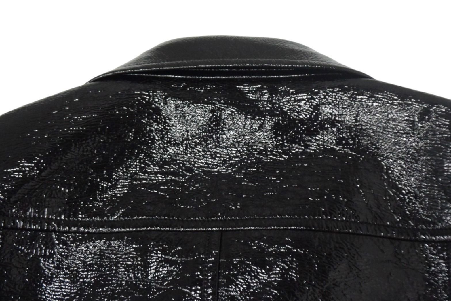 Courreges クレージュ シャイニービニール ジャケット ブラック サイズ  