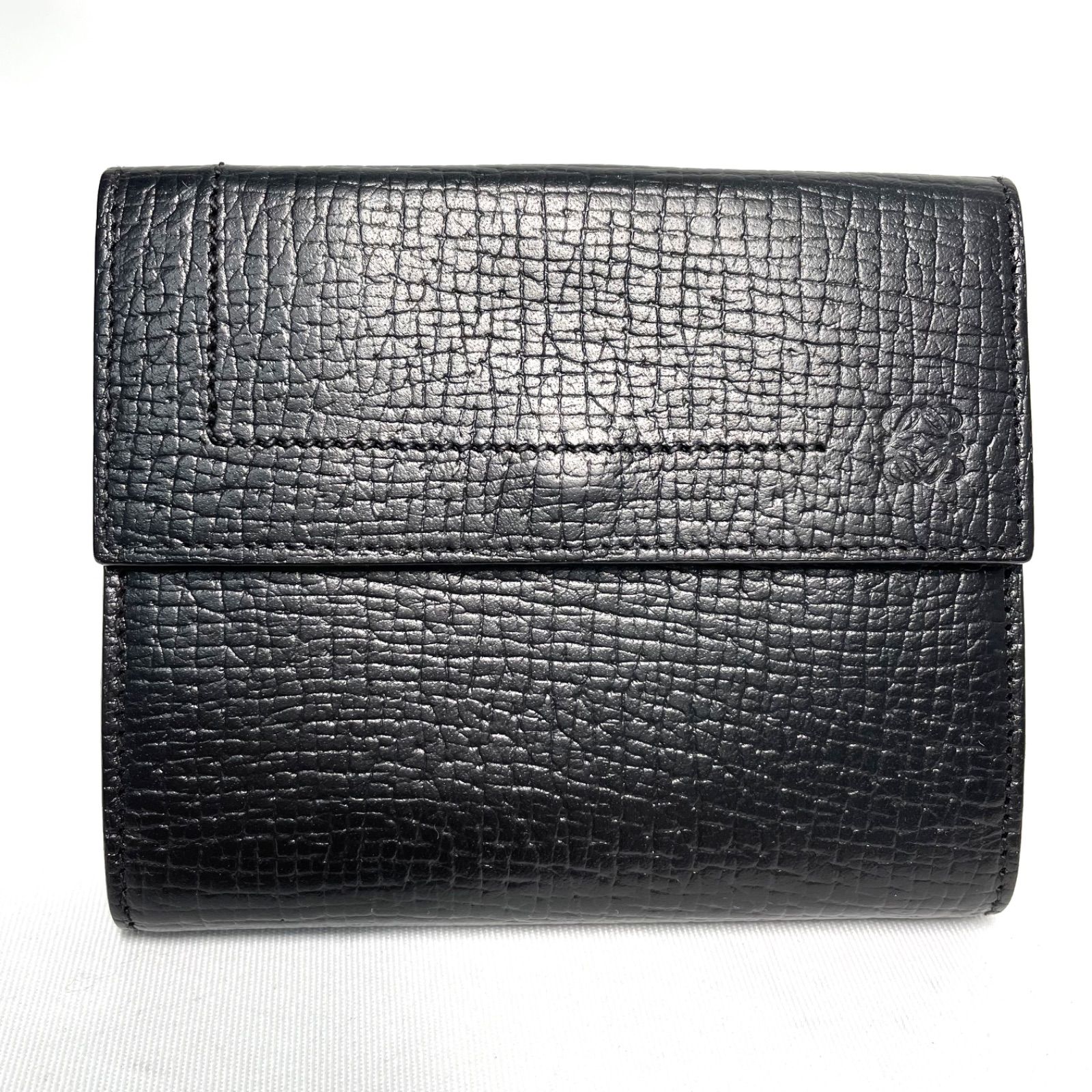 LOEWE ロエベ レザー 二つ折り財布 ブラック (52873) - メルカリ