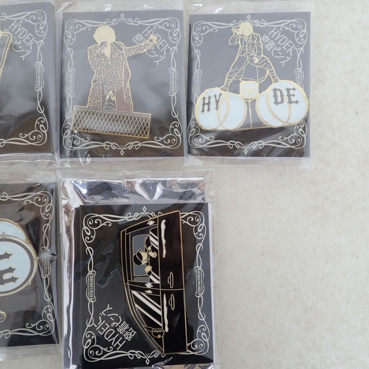 HYDE LIVE2022 HYDEに密着ピンズピンバッジ6種 HYDE LIVE 2022 HYDEに密着ピンズ 11点 全種類まとめてセット