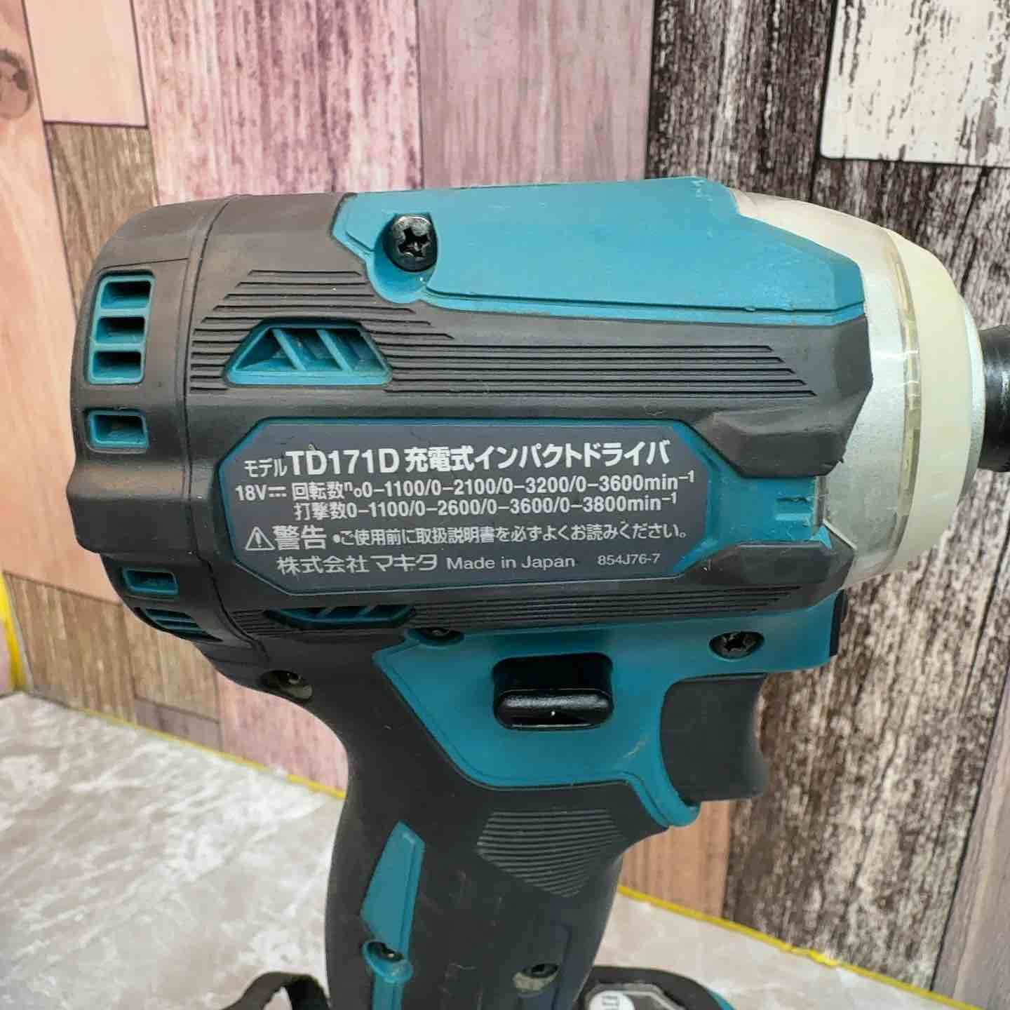 makita マキタ インパクトドライバ TD171DRGX 18V 6.0Ah ブラック 未使用品◇ マキタ 18V 6.0Ah 充電式インパクトドライバ TD171DRGX