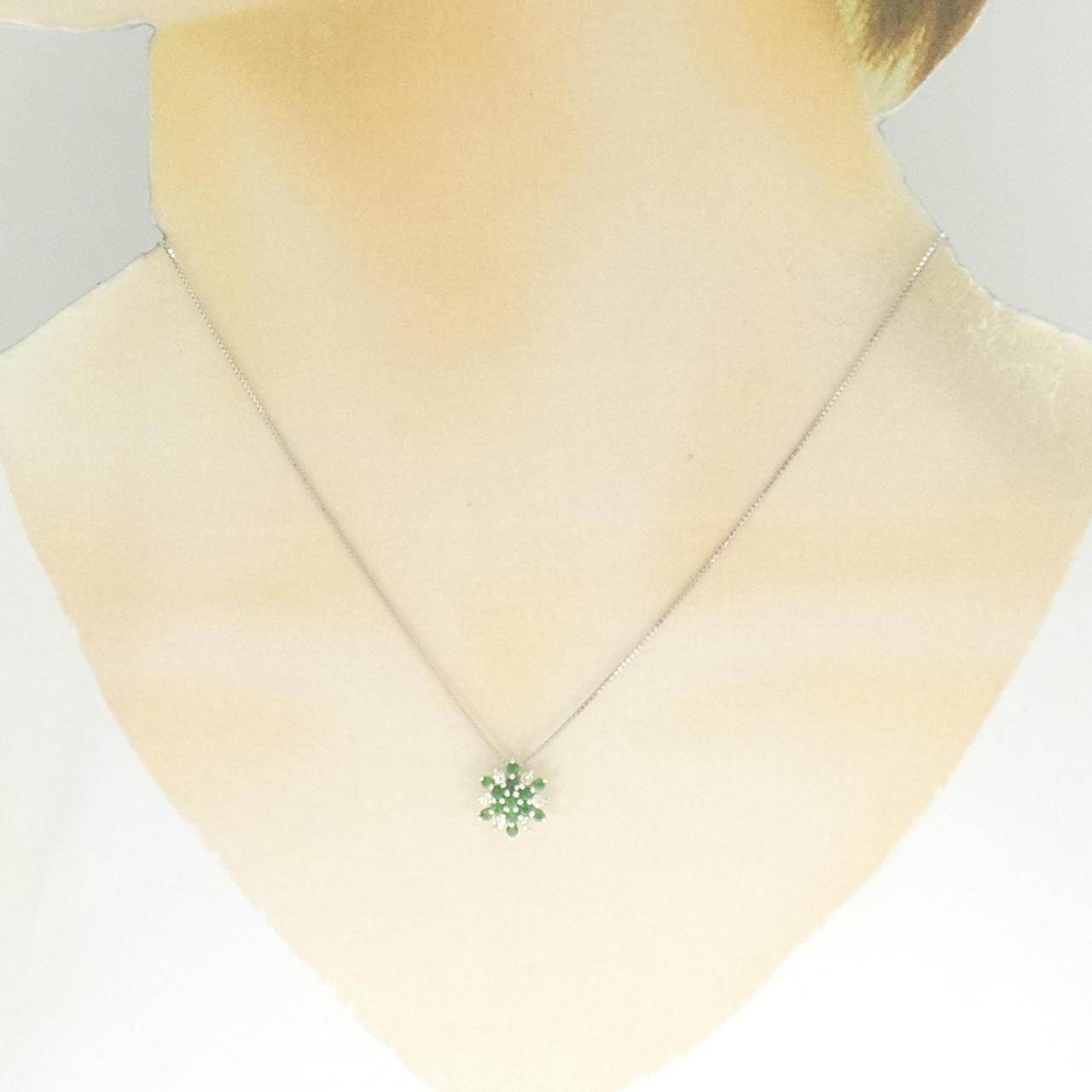 K18WG デマントイドガーネット ネックレス 0.46CT - メルカリ