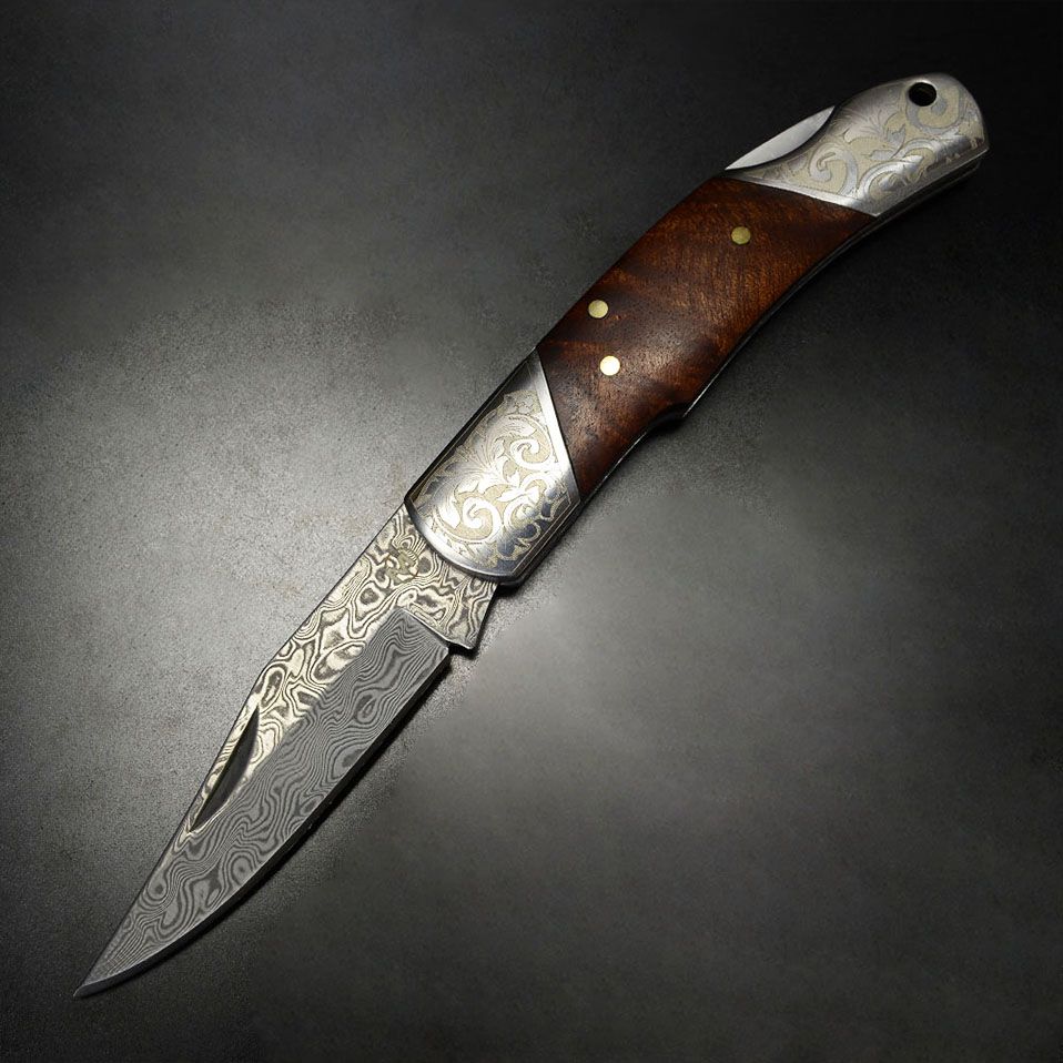 BOKER MAGNUM 折りたたみナイフ Damascus Duke ダマスカス BOKER MAGNUM 折りたたみナイフ Damascus Duke ダマスカス