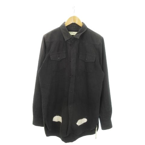 オフホワイト OFF WHITE MAIN LABEL シャツジャケット ロング丈