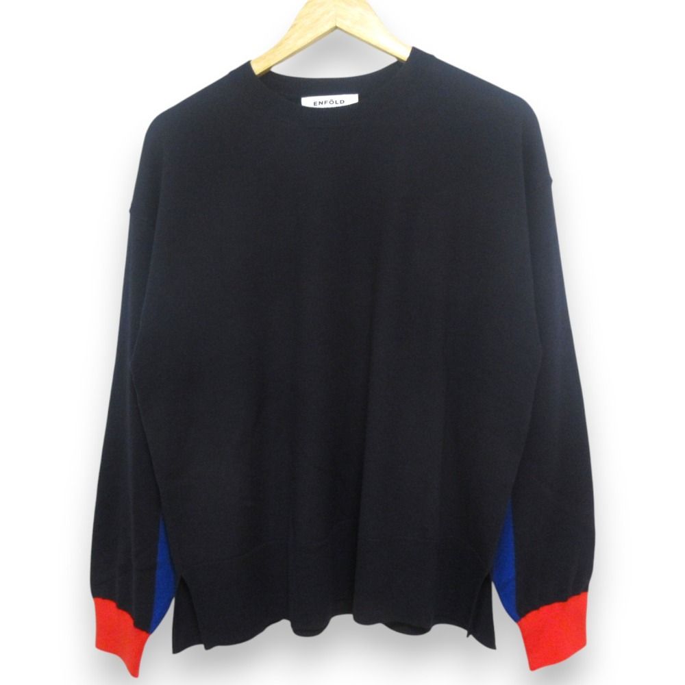 新品同様 24AW ENFOLD エンフォルド COLOR－SLEEVES PULLOVER カラー 