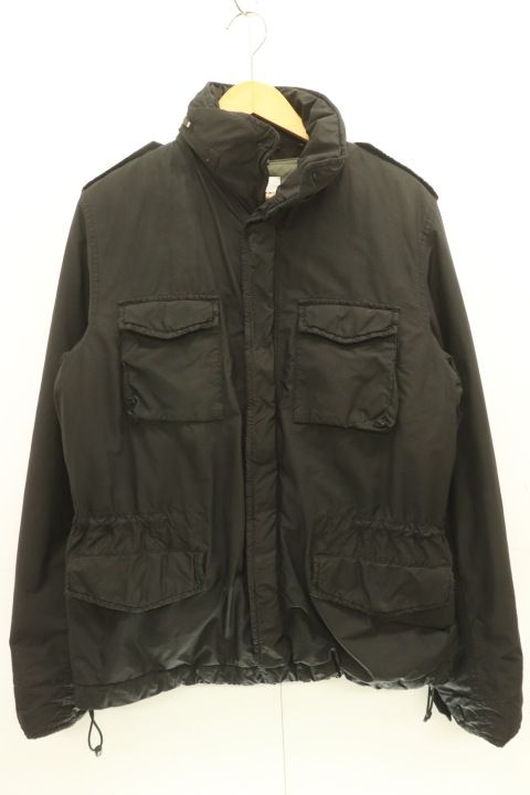 【中古】 ASPESI メンズ中綿ジャケット M 中綿ジャケット ASPESI M 黒 ブラック 無地