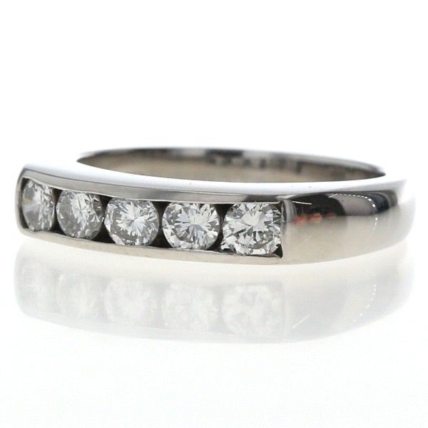 Pt900 プラチナ リング ダイヤモンド 0.56ct 5粒 レール留め Pt900 プラチナ リング ダイヤモンド 0.56ct 5粒 レール留め