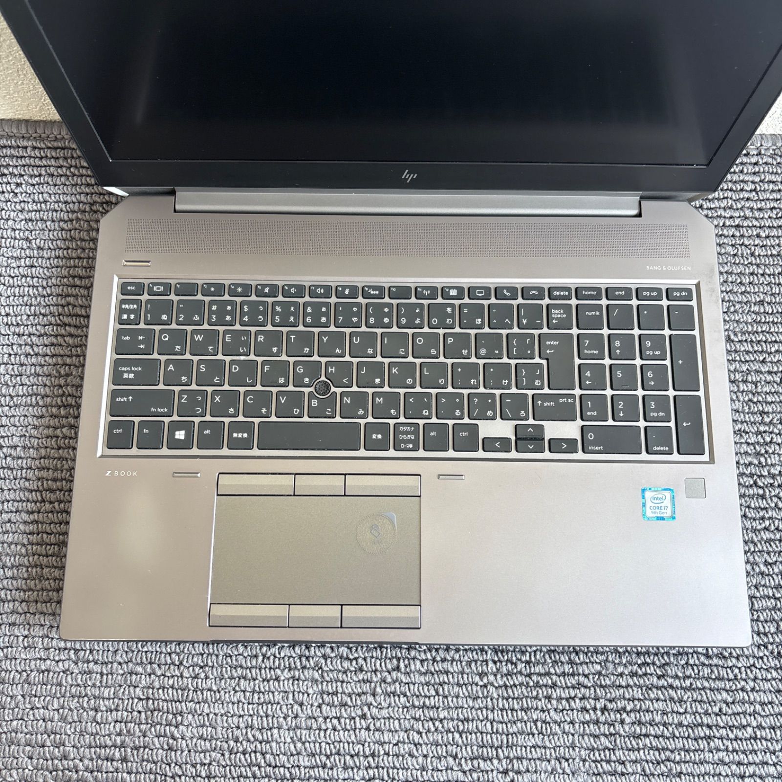 HP ZBook 15 G6 i7-9750H メモリ16GB SSD 512GB Ouadro T1000 Win11 顔