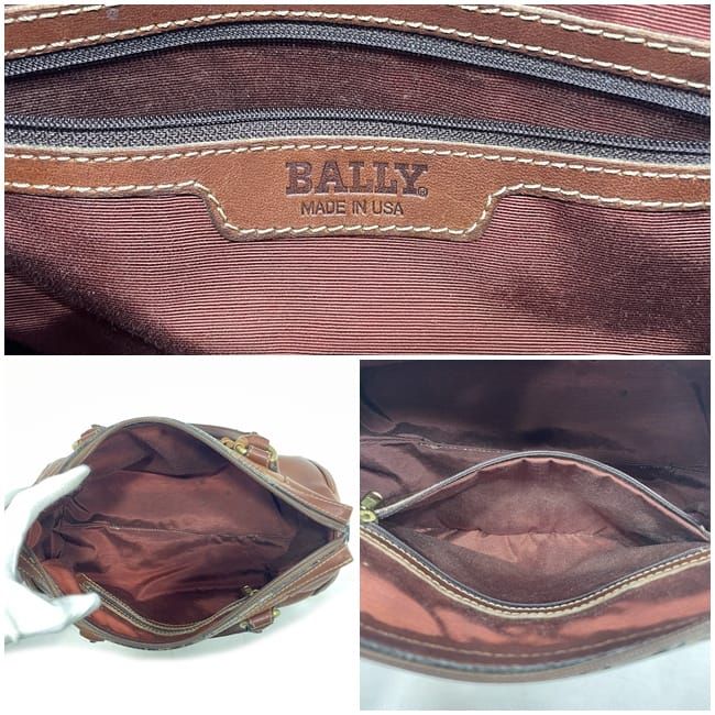vintage BALLY バリー　ブラウンレザー ハンドバッグ 中型 バリー ミニ ボストンバッグ ブラウン ハンドバッグ レザー 中古