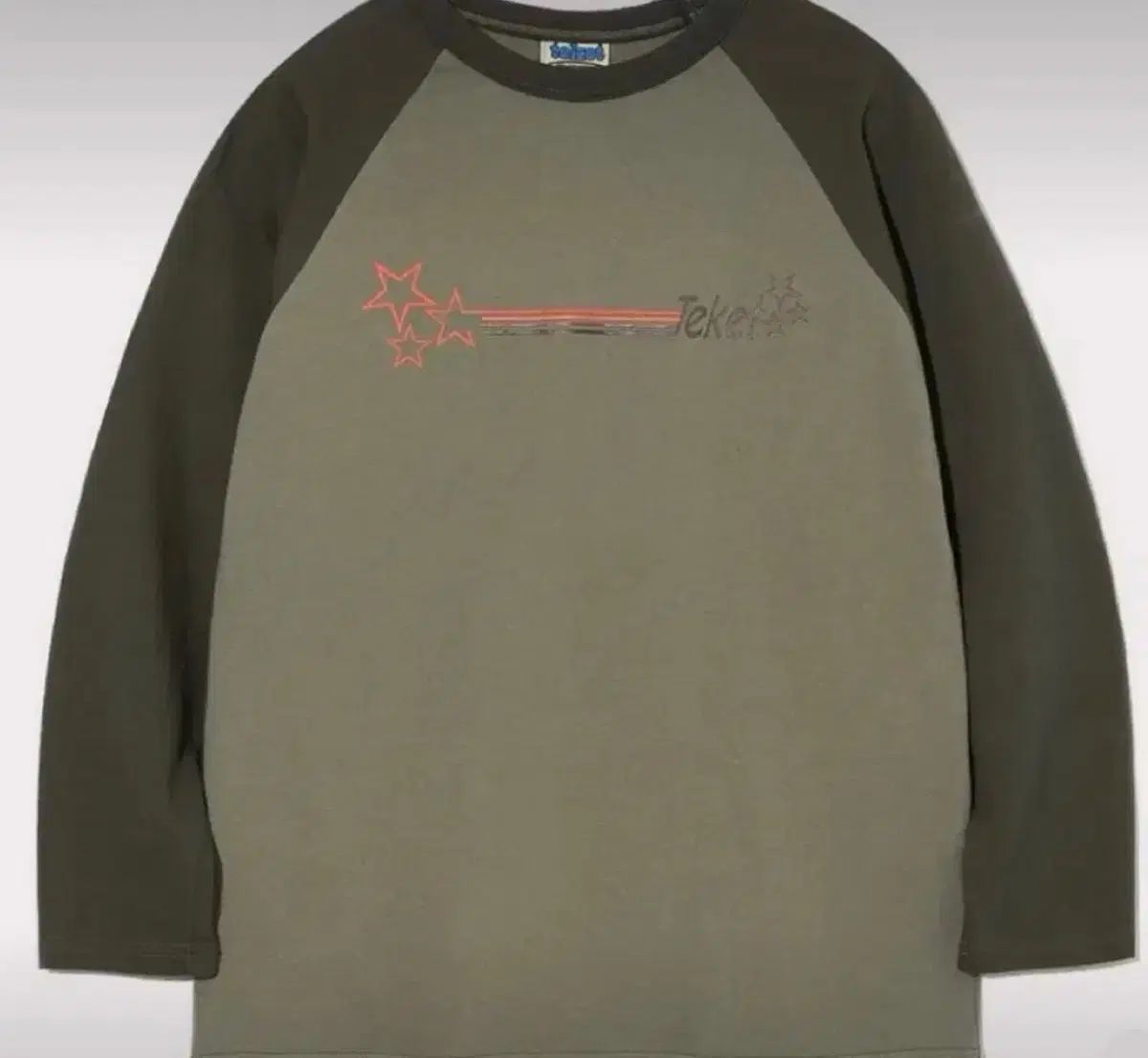teket テケット キープ ラグラン 長袖 Tシャツ カーキ