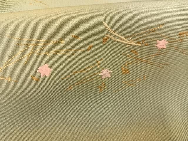 平和屋着物＃道行コート 刺繍 吹き寄せ文 暈し染め 金彩 正絹 逸品