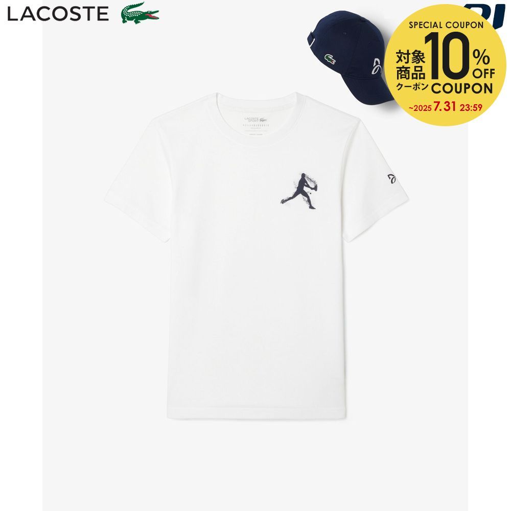 配送商品は通常配送無料。 ラコステ LACOSTE テニスウェア メンズ MEN S TEE-SHIRT 半袖Tシャツとキャップセット TH1044-99-522 2025SS タオルキャンペーン対象