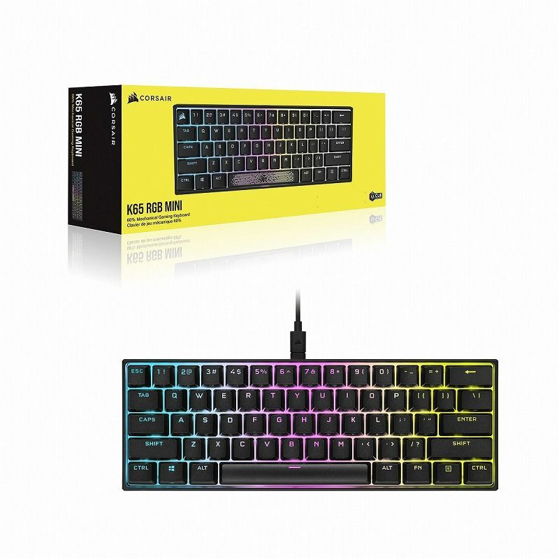 【新品未使用】CORSAIR K65 RGB MINI 60% ゲーミング キーボード