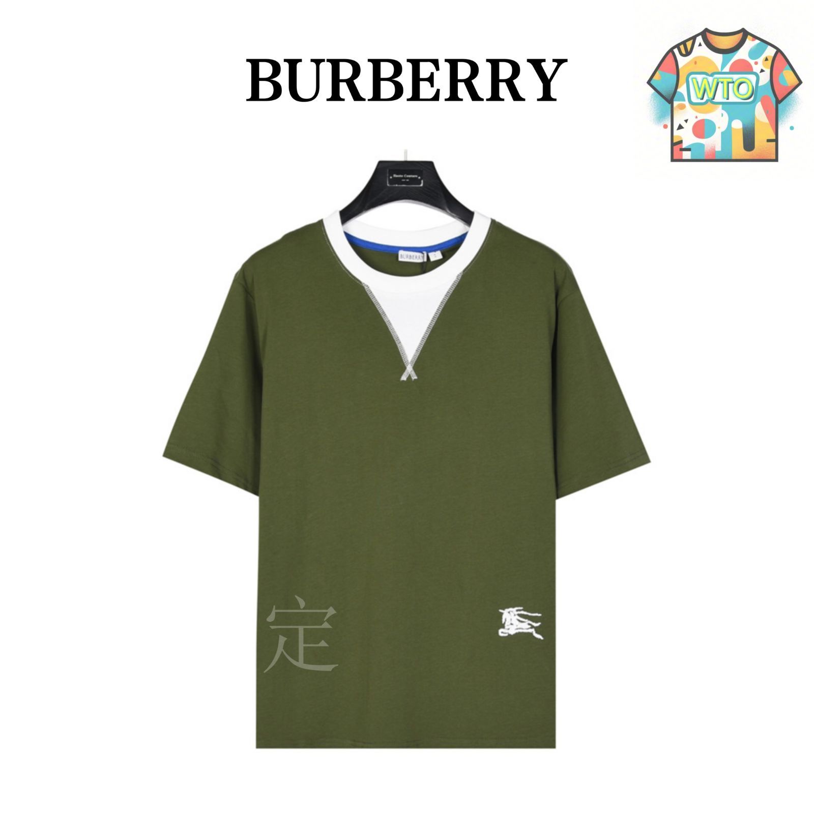 【直営店買付】★Burberry★Vネック Tシャツ bb-8055309-a1464_1.jpg