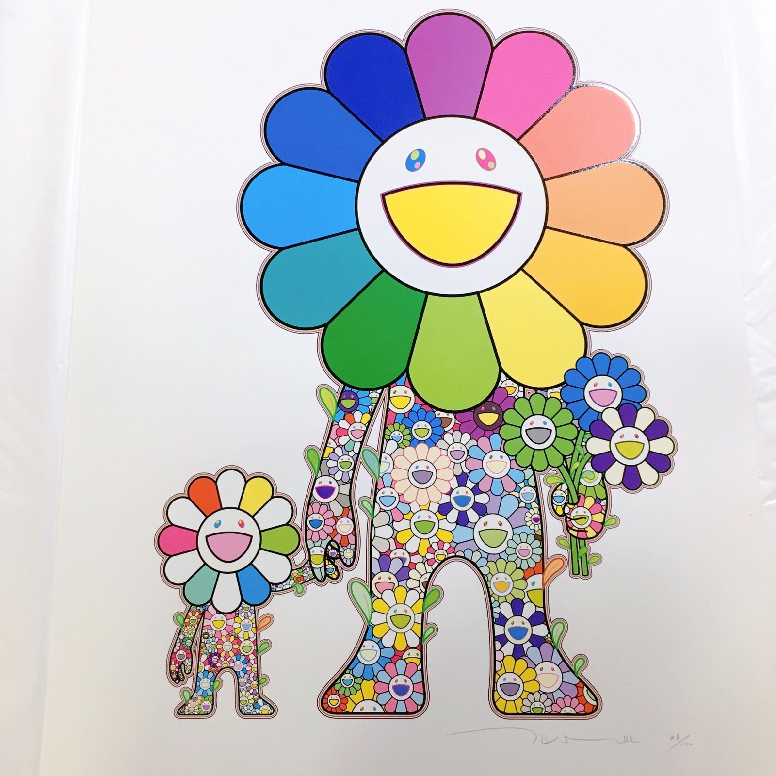 美品】村上隆☆限定100枚☆『お花の親子』☆版画☆Takashi Murakami ...