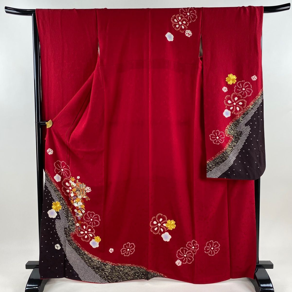 振袖 振袖 豪華 銀通し 刺繍 金彩 紋意匠 牡丹 洋花 身丈168cm 豪華 銀 