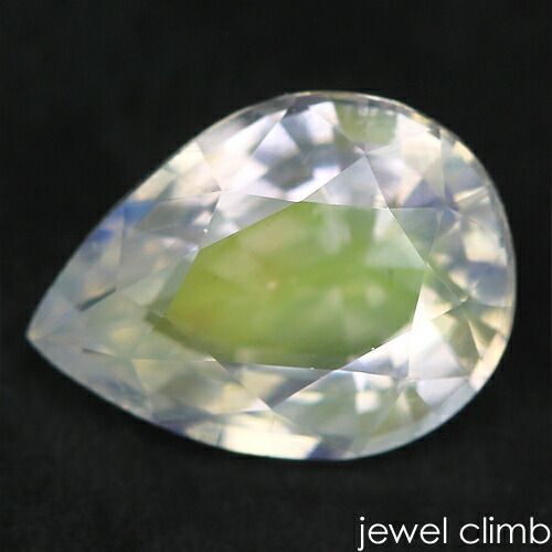 鑑別書付 テーブルに広がるライムシラー レインボームーンストーン 宝石 ルース １．６５ＣＴ