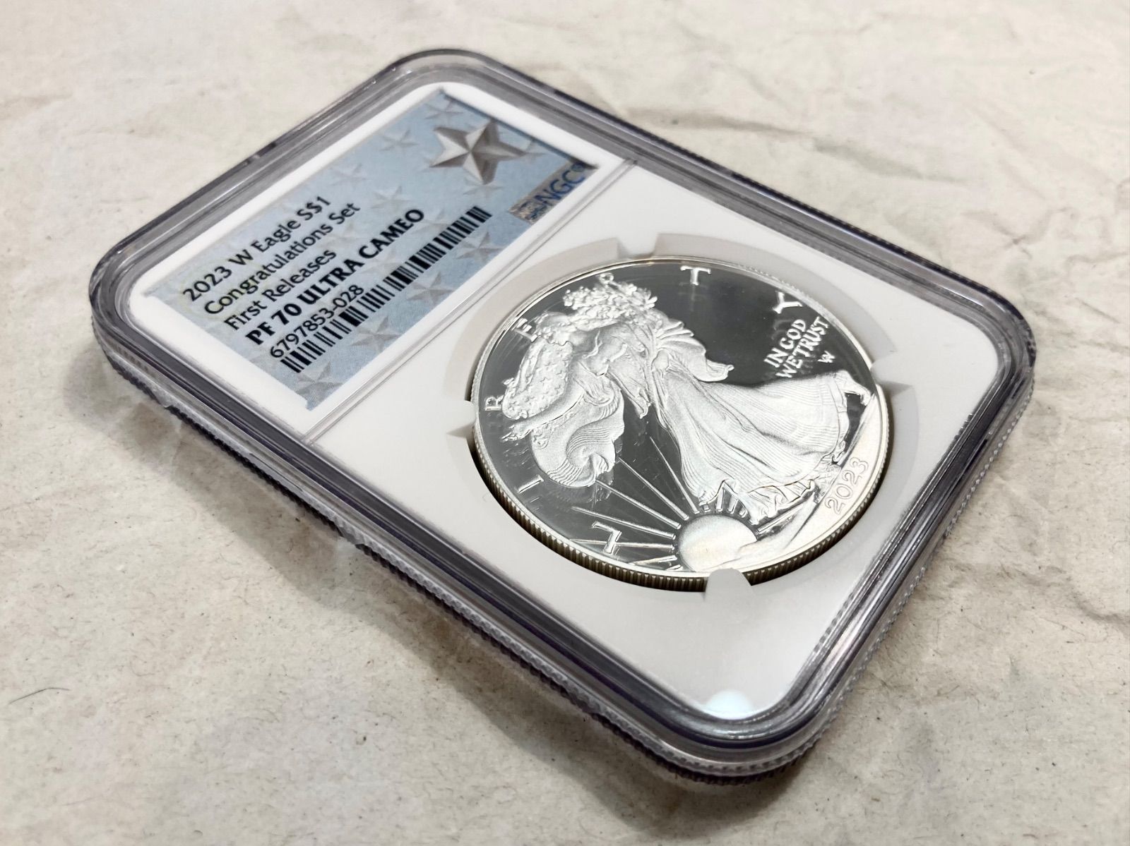【高鑑定】2023 アメリカ シルバーイーグル 銀貨 NGC ER トランプ 高鑑定】2023 アメリカ シルバーイーグル 銀貨 NGC ER トランプ