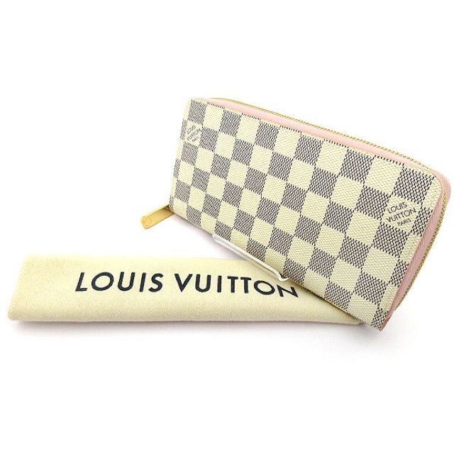 ルイヴィトン LOUIS VUITTON 長財布
 ダミエ アズール ローズ・バレリーヌ  ジッピーウォレット N63503  ピンク