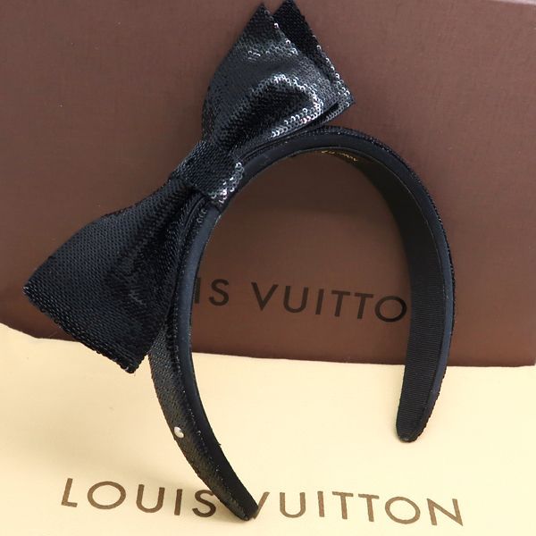 LOUIS VUITTON カチューシャ黒 LOUIS VUITTON カチューシャ黒