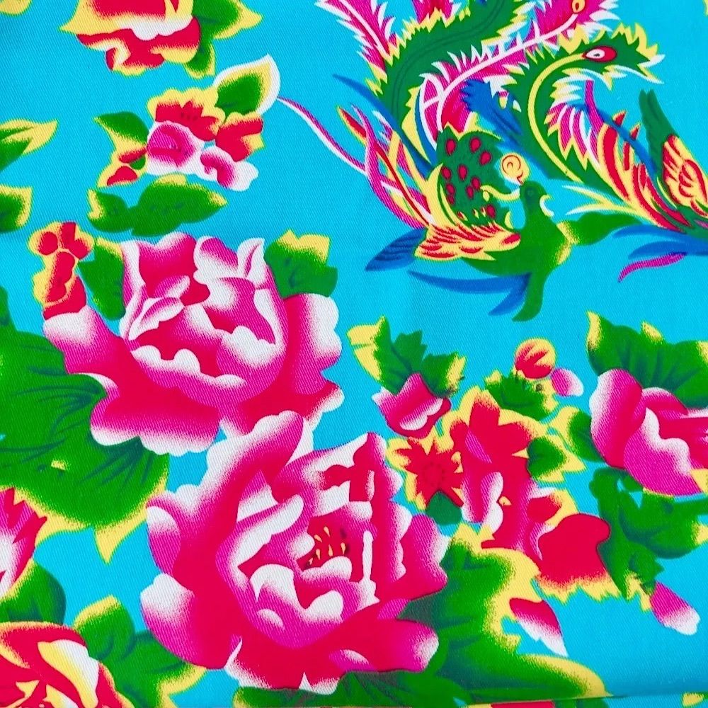 生地 ファブリック 中国 中国柄 ハンドメイド 手芸 シーチング 東北 