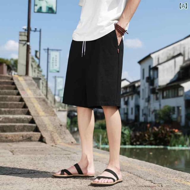 種類32：XL/H：ダークブルー メンズ ファッション 服 男性用 オシャレ シンプル 大人 かっこいい 大きいサイズ ストリート 紳士服 レトロ ハイエ カジュアル パンツ 夏 通気性 ビーチ 無地 ス