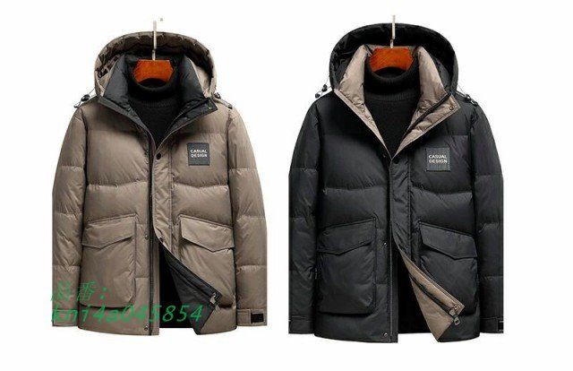 ダウンコート メンズ 防風 防水 ショート丈 フード付き アウター ポケット 深め 厚手 アウ あったか ダウンジャケット 作業用 ファスナー kni4a045854