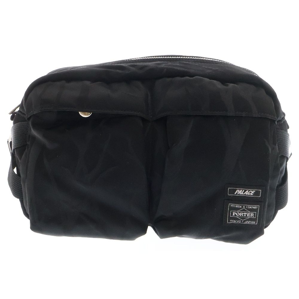 PORTER ポーター ×Palace Skateboards WAIST BAG ジャガード ナイロン ウエストバッグ ブラック