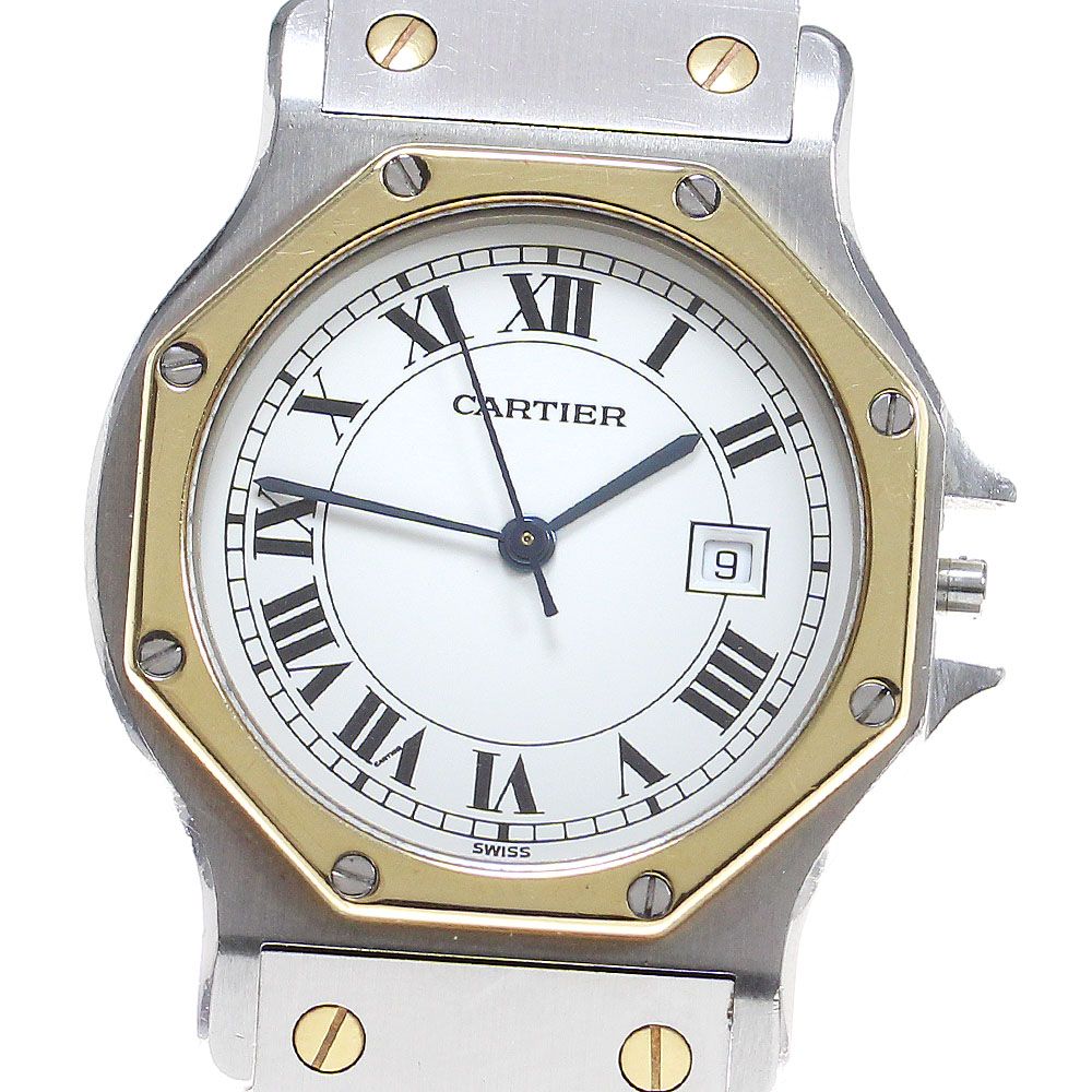 数量限定セール  訳ありカルティエ YG サントスオクタゴンLM 81037288 CARTIER サントスドゥカルティエ