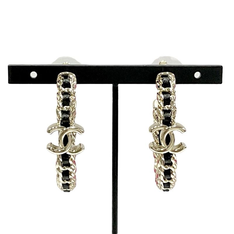 CHANEL シャネル ピアス ココマーク ゴールド パープル 04P
