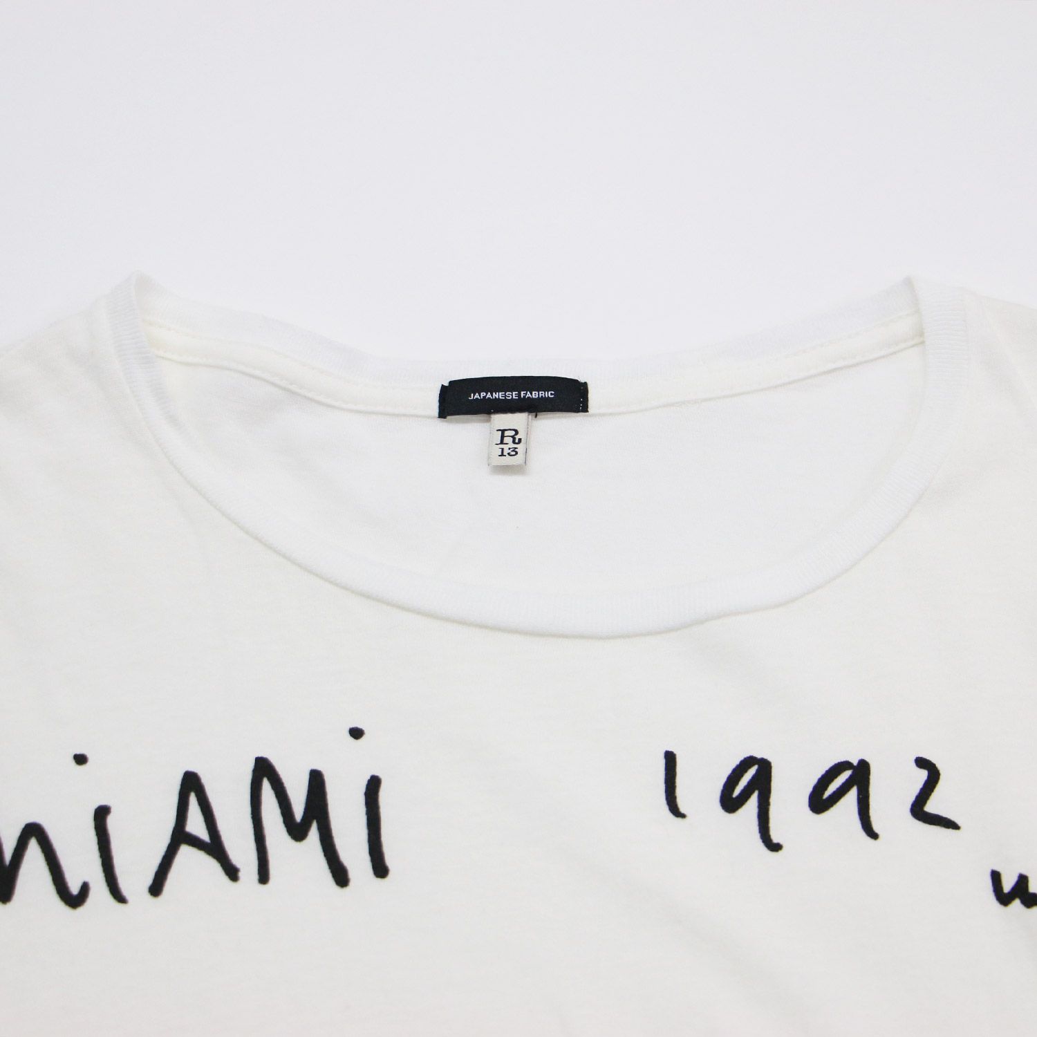 R13 アールサーティー Tシャツ ホワイト 白 サイズ:M | 20秋冬 英字  