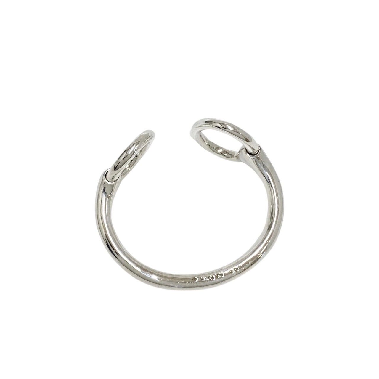 極 美品 希少品 HERMES エルメス ロゴ ナウシカ シルバー925 バングル