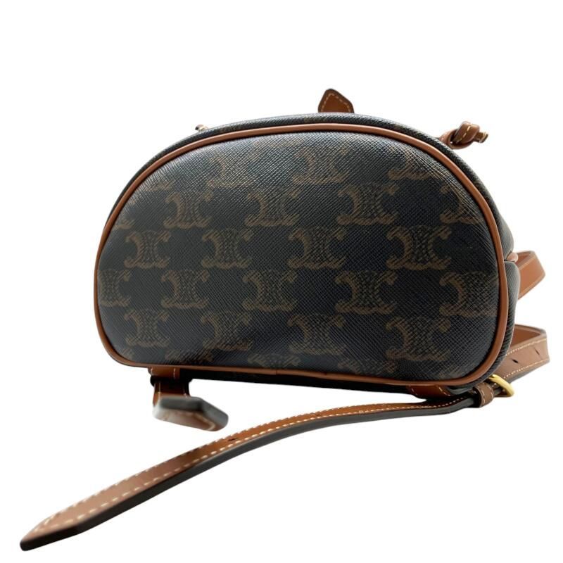 CELINE セリーヌ トリオンフ ミニ フォルコ バックパック タン