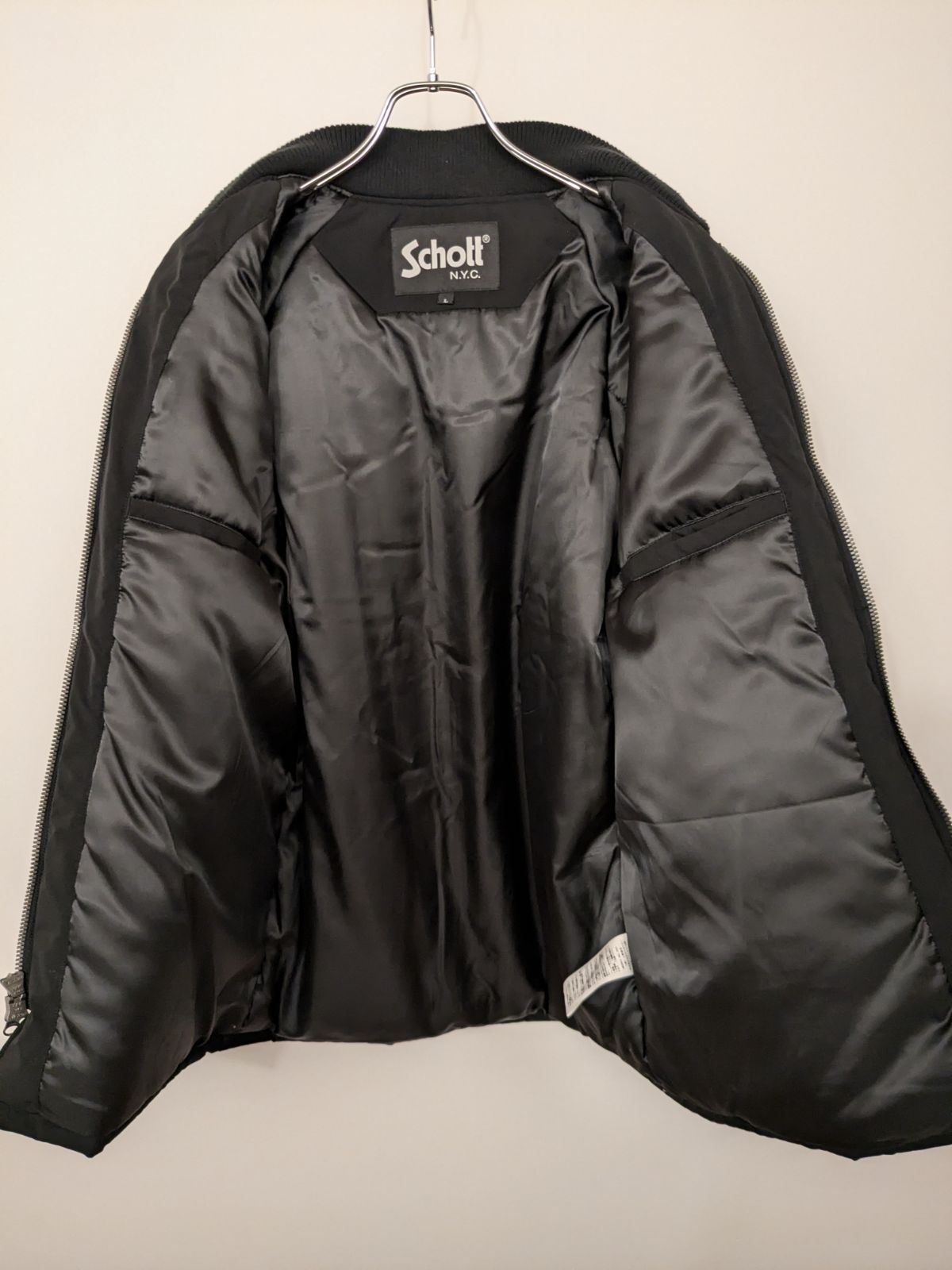 [古着屋GOGO]　schott ショット パディングジャケット ロゴ 古着屋GOGO] schott ショット パディングジャケット ロゴ 古着屋