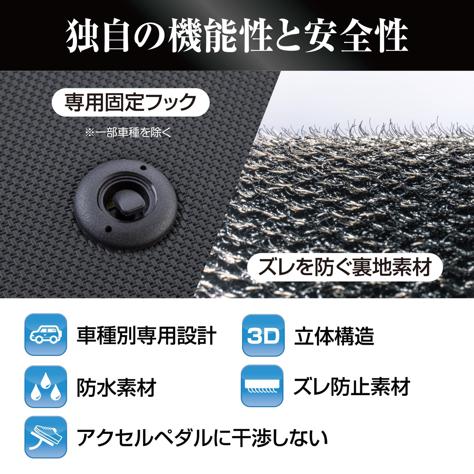 迅速発送】クラッツィオ(Clazzio) フロアマット 立体タイプ 1台分 