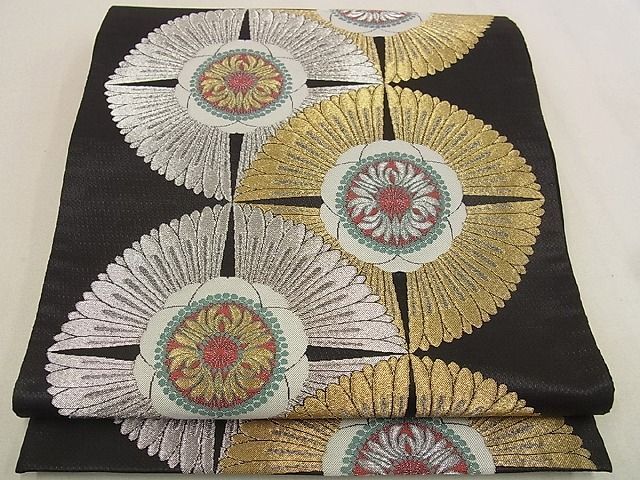 平和屋本店□最高級 人間国宝 北村武資 煌彩錦 六通柄袋帯 花尽くし 金