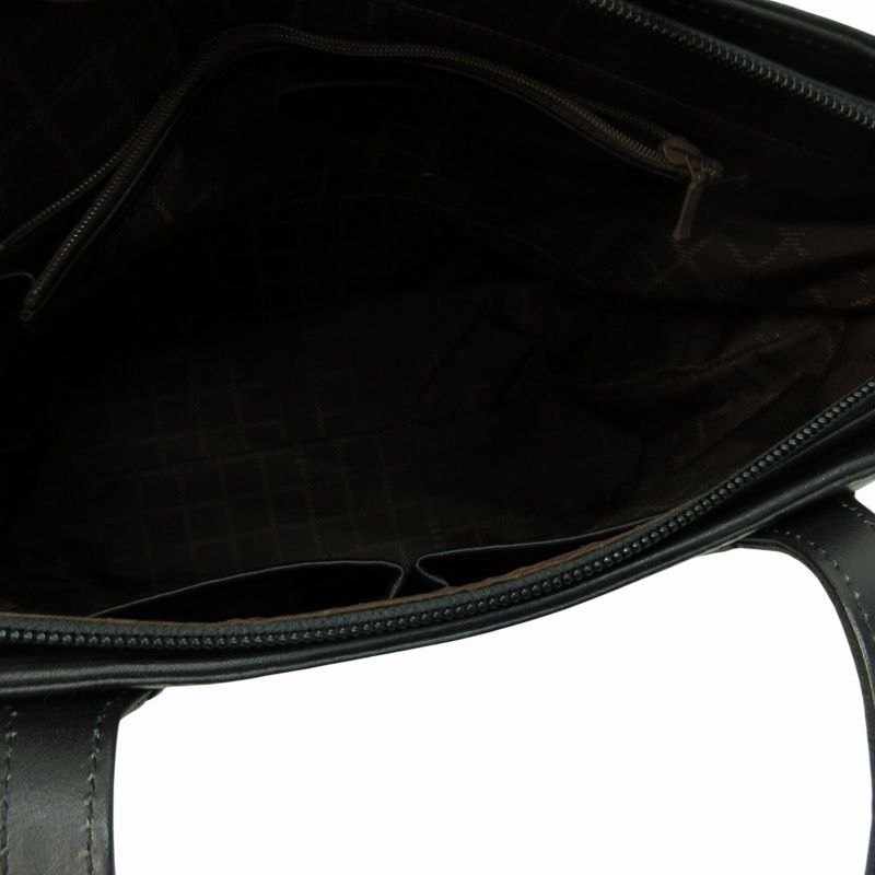 ダックス DAKS 美品 フェイクレザー ハンドバッグ トート 黒