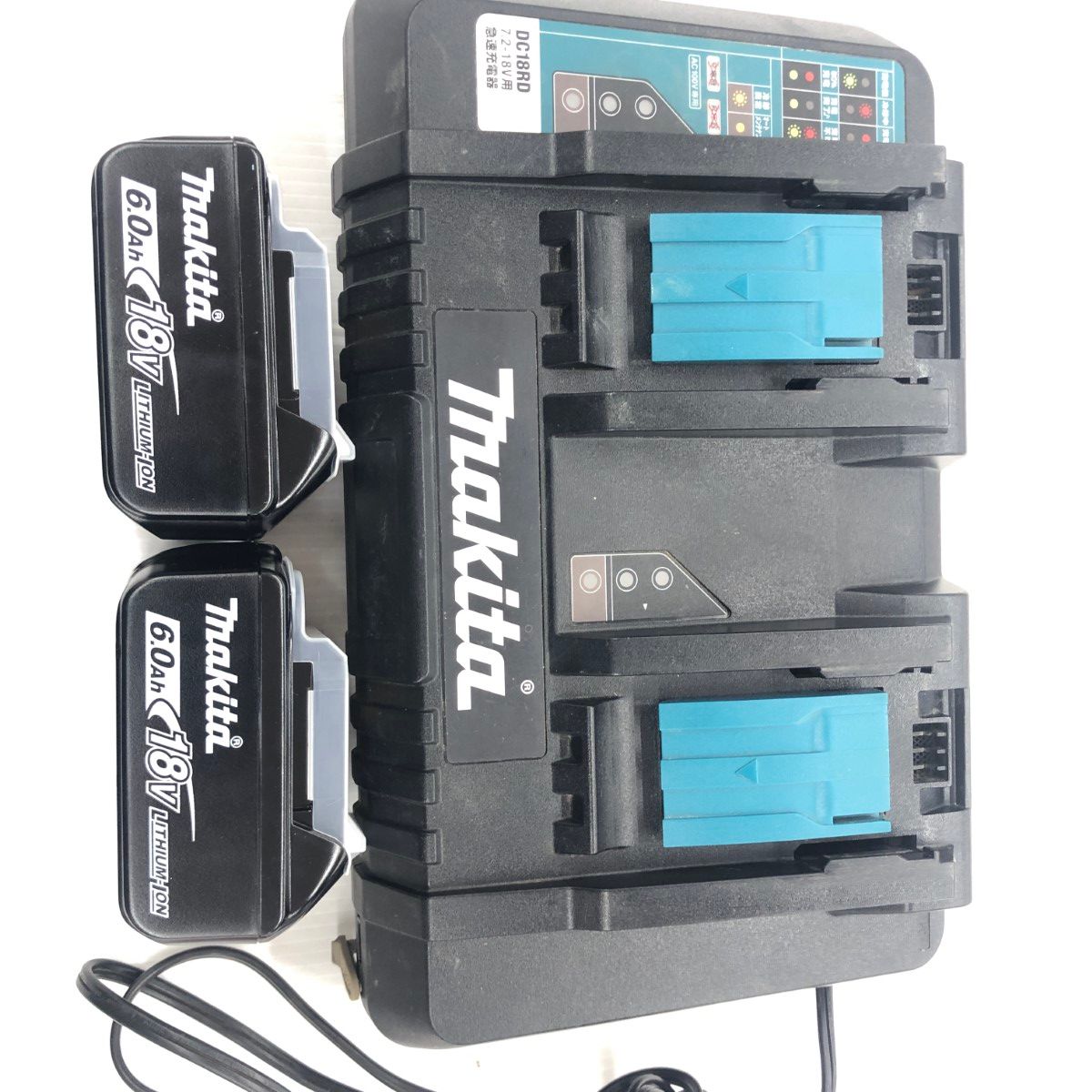 ДДMAKITA マキタ 充電器 程度B BL1860B♥2個付き DC18RD ブラック