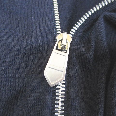 エルメス HERMES 長袖 カーディガン ニット S 紺系 ネイビー