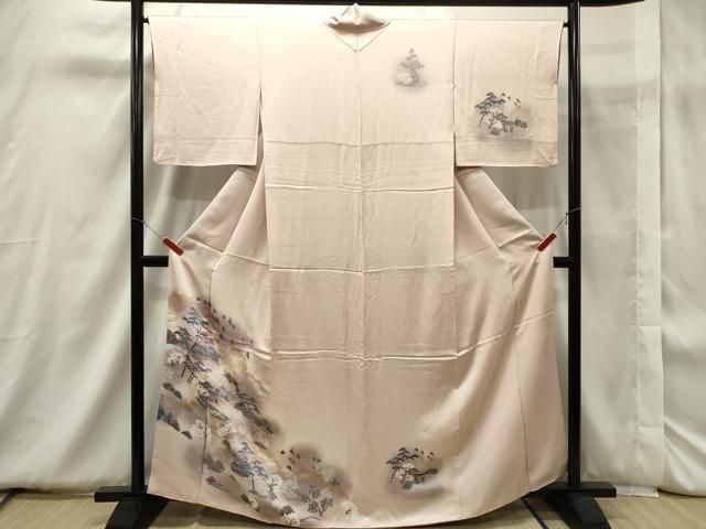 平和屋着物○訪問着 花籠文 暈し染め 金彩 正絹 逸品 AAAZ7420zg